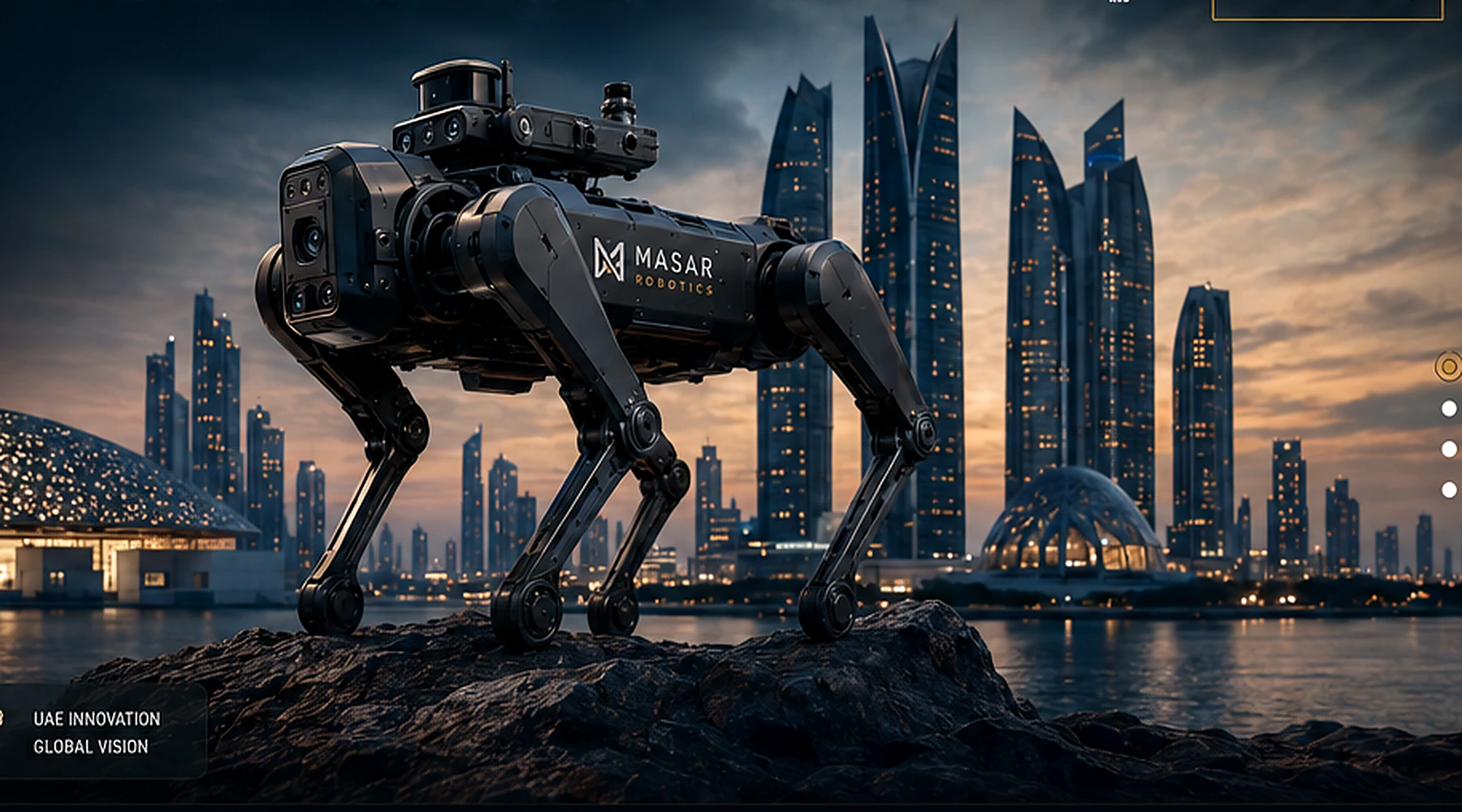 Masar Robotics quadruped robot in Abu Dhabi
